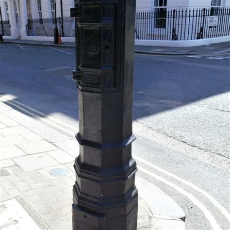 audley square spy lamp post.